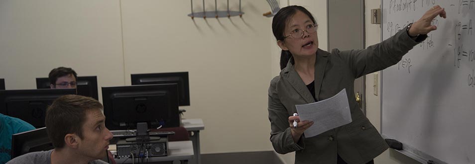 a professor teaching a class